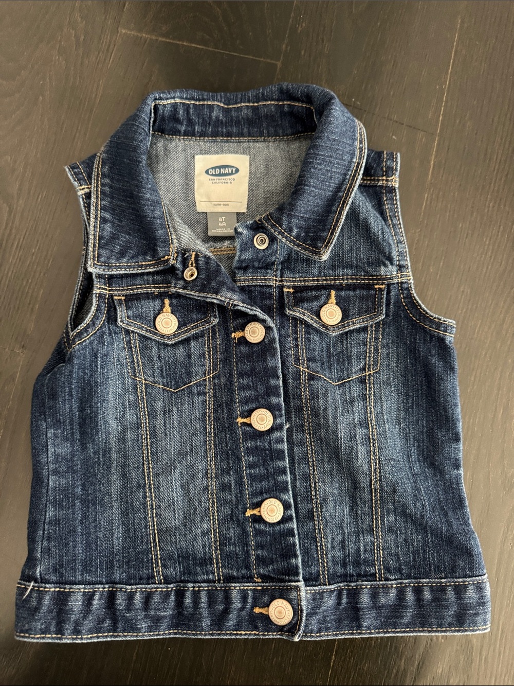 Old Navy Dark Blue Denim Vest for Kids